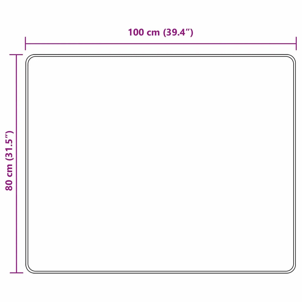 Runner Tappeto MARSA Nero 80 x 100 cm Poliestere e PVC