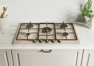 Candy Classic CHW7AV4WGT Avena Da incasso 74 cm Gas 5 Fornello(i)