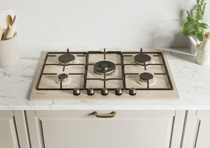 Candy Classic CHW7AV4WGT Avena Da incasso 74 cm Gas 5 Fornello(i)