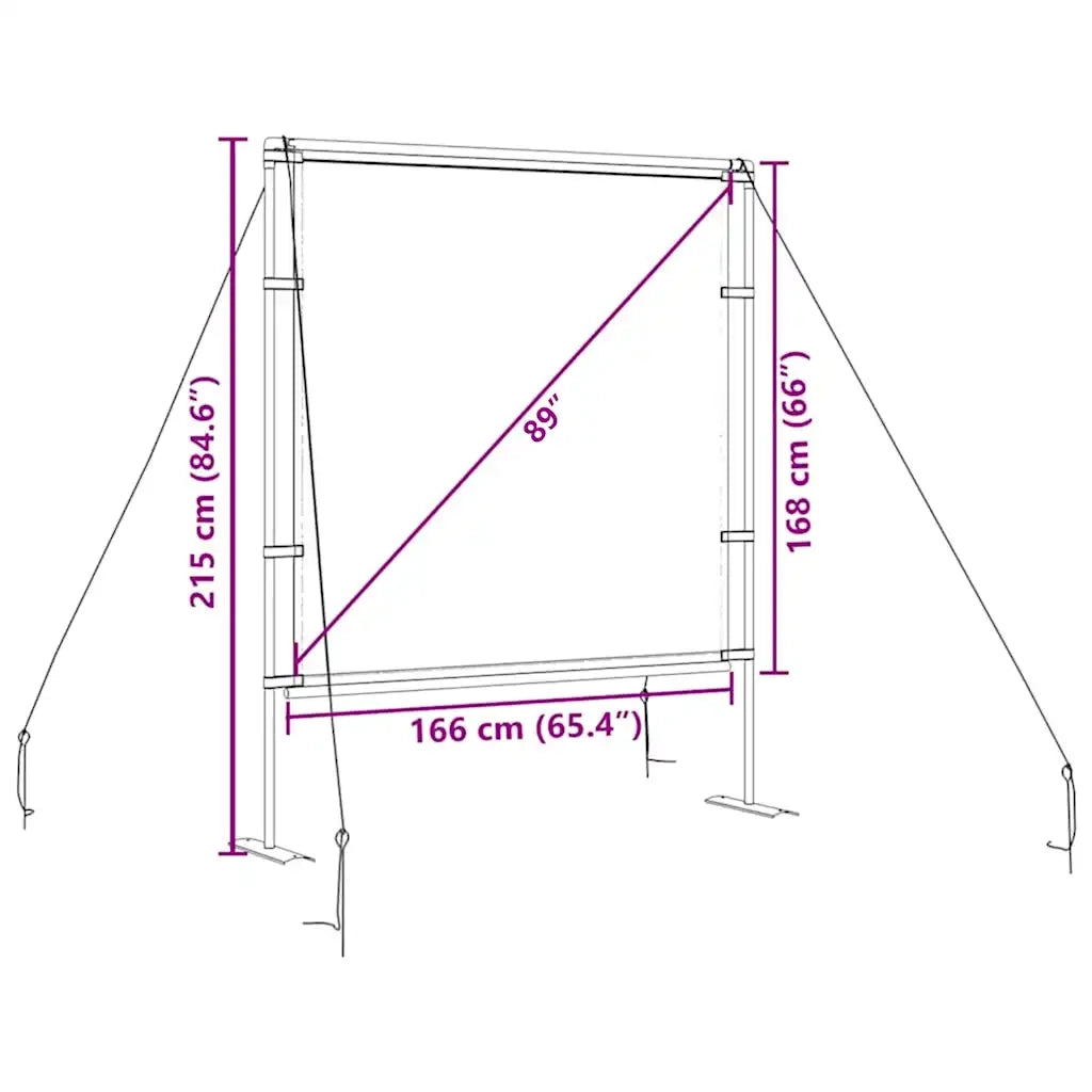 Schermo di Proiezione con Supporti 89 Pollici 1:1 CFW9583125