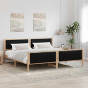 Struttura del Letto con testiera Marrone e nero 200 x 200 cm 3394300