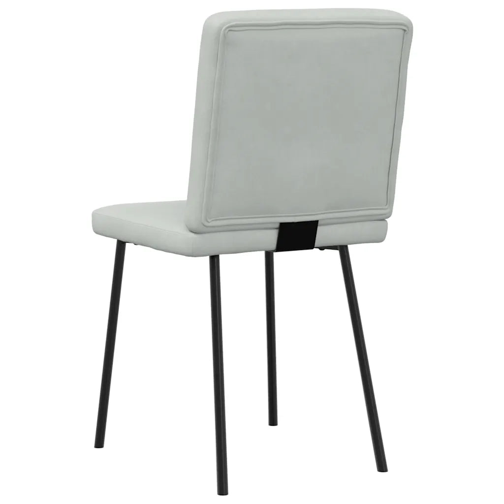 Sedie da Pranzo 2 pz Grigio Chiaro in Velluto