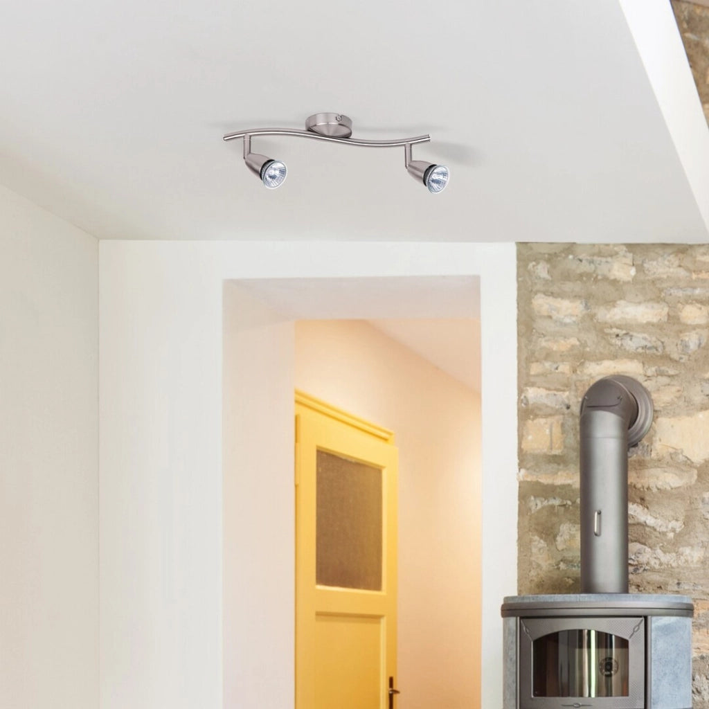 Faretto parete/soffitto cromo satinato GU10 2x50W Norman Rabalux