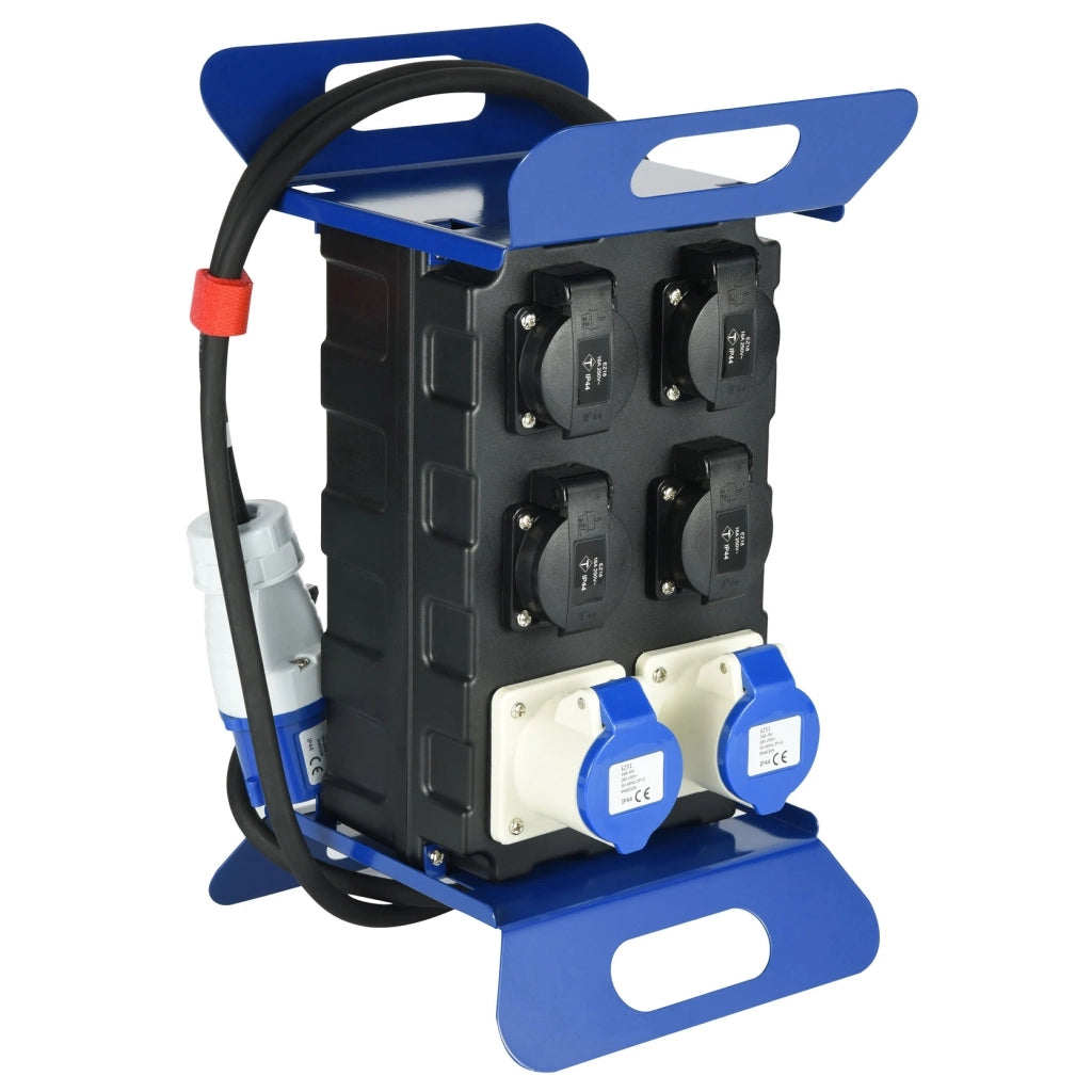 QUADRO DI DISTRIBUZIONE PORTATILE CON 4 SCHUKO + 2