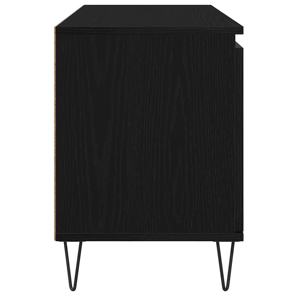 Mobile TV Rovere Nero 104 x 35 x 50 cm Legno multistrato 881934