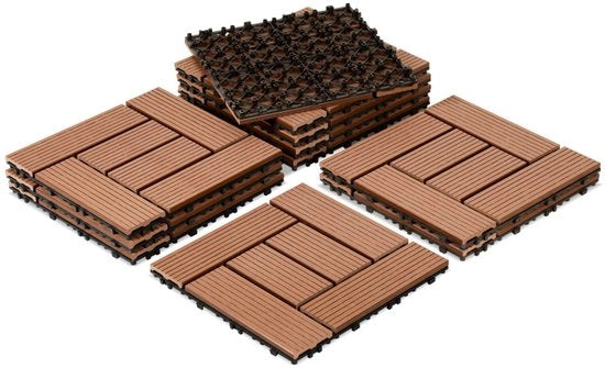 Set di lastre WPC da 33 lastre 30x30cm in sistema click