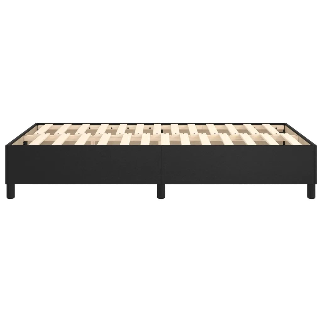 Struttura Letto a Rete a Molle-Giroletto Nero 120x200 cm in Similpelle 981082