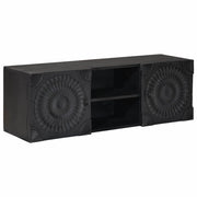 Mobile TV | Armadietto TV | Mobile Porta TV con lo scaffale con porta Nero 105 x 30 x 35 cm