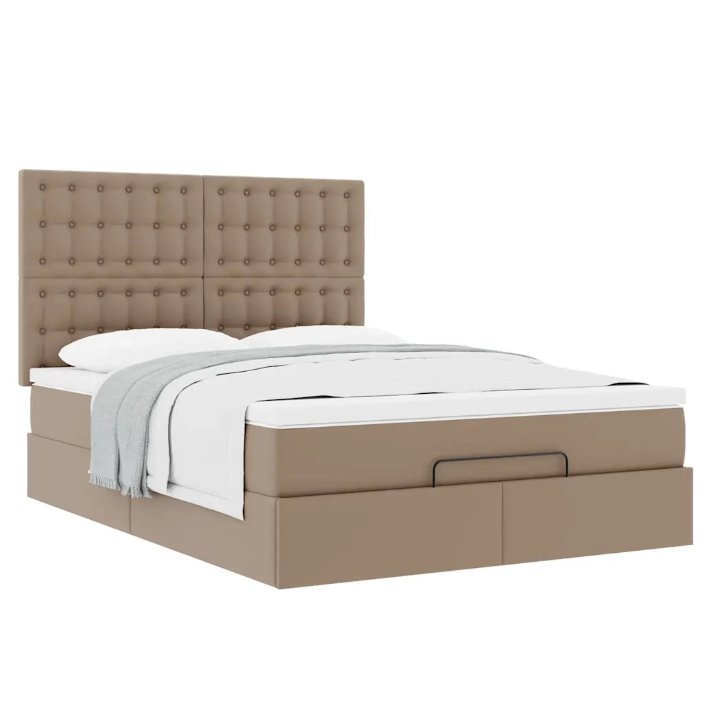 Struttura Letto Pouf con Materasso 140x200 cm Similpelle 3313010