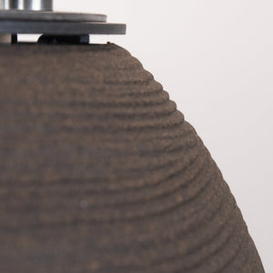 Camino a Bioetanolo Braciere da Pavimento Ø40xh54 cm per Interno ed Esterno Botticelli Terra Marrone