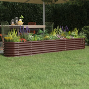 Letto Giardino Acciaio Zincato 260x40x36cm Marrone 318880