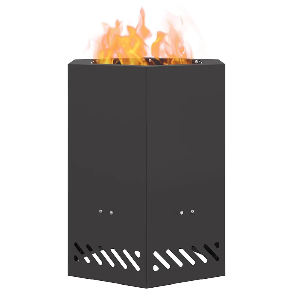 Ciotola per fuoco senza fumi Nero Acciaio Corten 858984