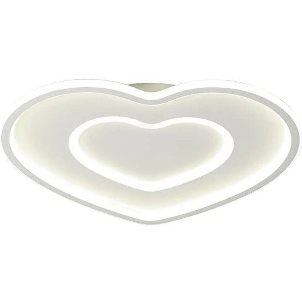 Trade Shop - Plafoniera Led Da Soffitto Design Moderno Forma Cuore C19-3c 54w 4320lm Luce Regolabile -