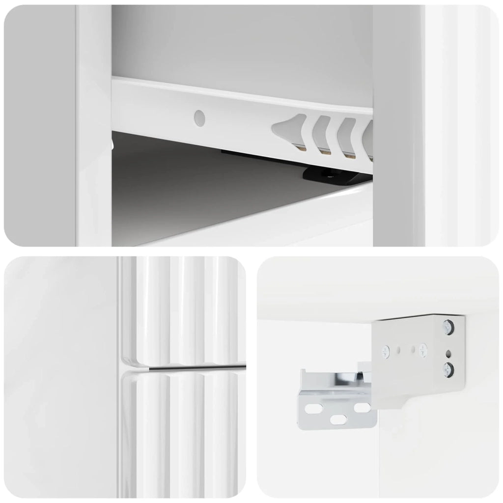 Mobiletto da notte a muro Bianco Lucido 33 x 34,5 x 40 cm 898473
