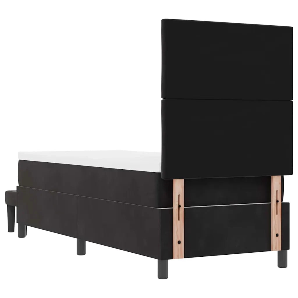 Letto a molle con materasso Nero 80 x 200 cm Velluto 3344542