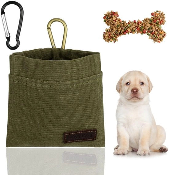 Zaino acqua resistente per cani - chiusura automatica - tessuto di cotone - cerniera a carabina - adatto all'allenamento - dimensioni 12 x 12 cm - zaino per cani