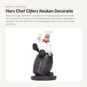 Statuetta del Cuoco - Decorazione Cucina - Scultura da Appoggio - Arredamento Casa - Regalo per il Cuoco - Dimensioni 18,4 x 8,8 x 7,4 cm