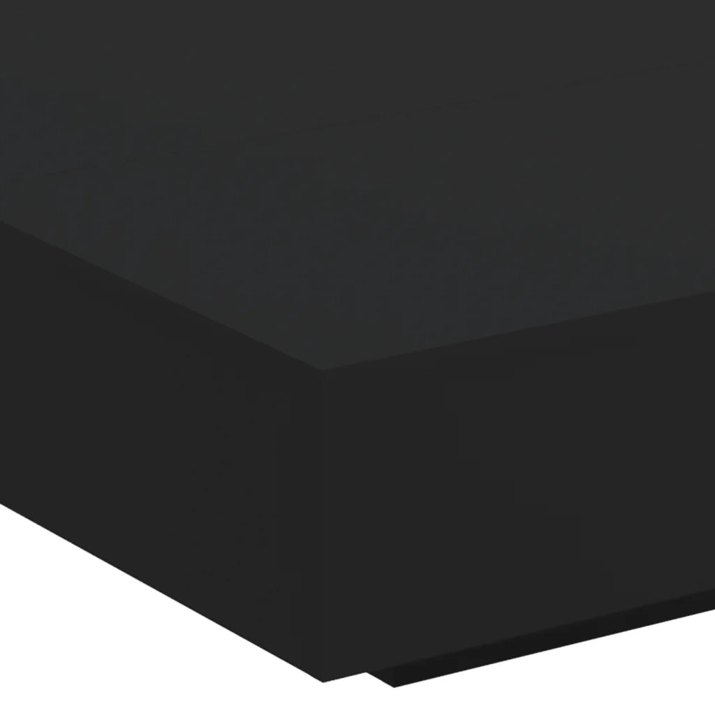 Tavolino da Soggiorno con Luci LED Nero 100x100x31 cm 836603
