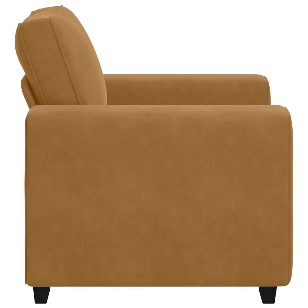 vidaXL Divano Sedia Marrone 60 cm Velluto