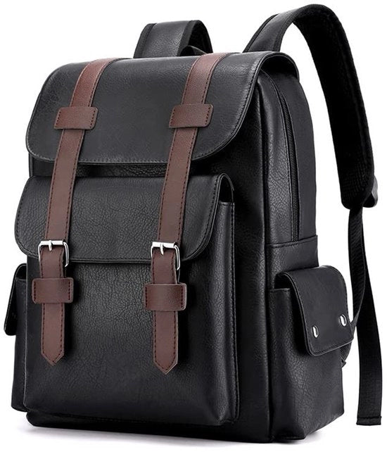 Borsa da Spalla per Uomo e Donna, Tasca in PU Vintage, Impermeabile, per Laptop da 15,6 Pollici, per Lavoro e Viaggi