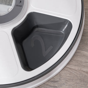 Distributore Automatico Cibo Cani e gatti Ø30,5x7,2 cm a Batteria con Timer e Display