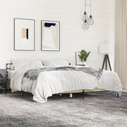 Giroletto-Struttura Letto Rovere Sonoma 200x200 cm Legno Multistrato e Metallo 356917
