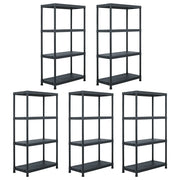 Scaffali 5 pz 60x30x138 cm Nero in Plastica cod mxl 51045