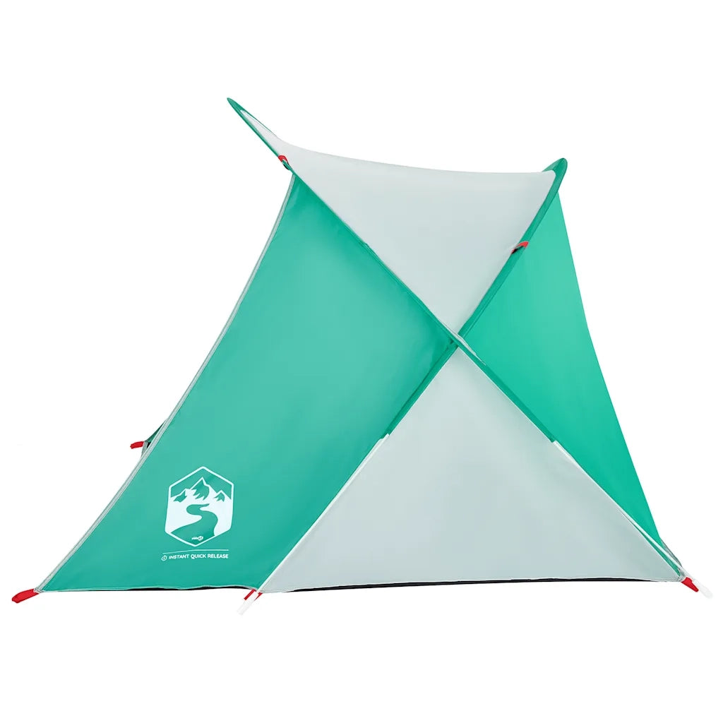 Tenda da Spiaggia 2 Persone-Tenda da campeggio Pop-Up Verde Mare Impermeabile