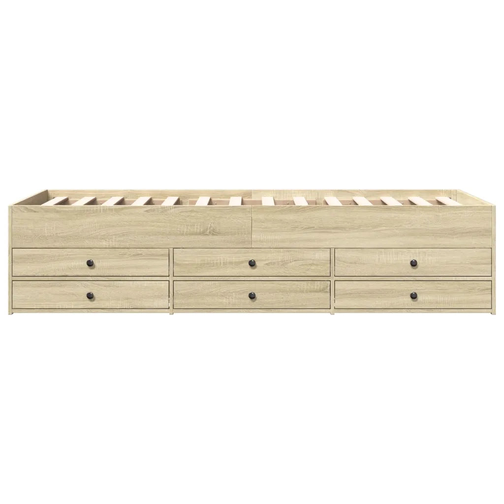 Divano Letto con Cassetti senza Materasso 100x200 cm 3280869