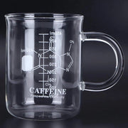 Bicchiere in Vetro Borosilicato 450 Ml con Maniglia a Mano - Tazza da Caffè con Manico - Resistente al Calore - Grip Ergonomico - Design Unico del Bicchiere