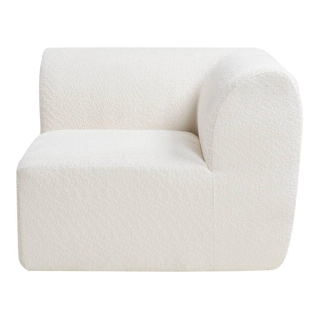 Mobile Angolare per Divano Componibile Modulare 76x108x108 cm Serie Hurvas - Bianco Crema [en.casa]