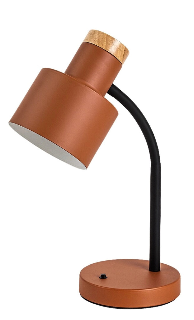 Lampada da scrivania Pastro 1xE27 nero/arancio Rabalux