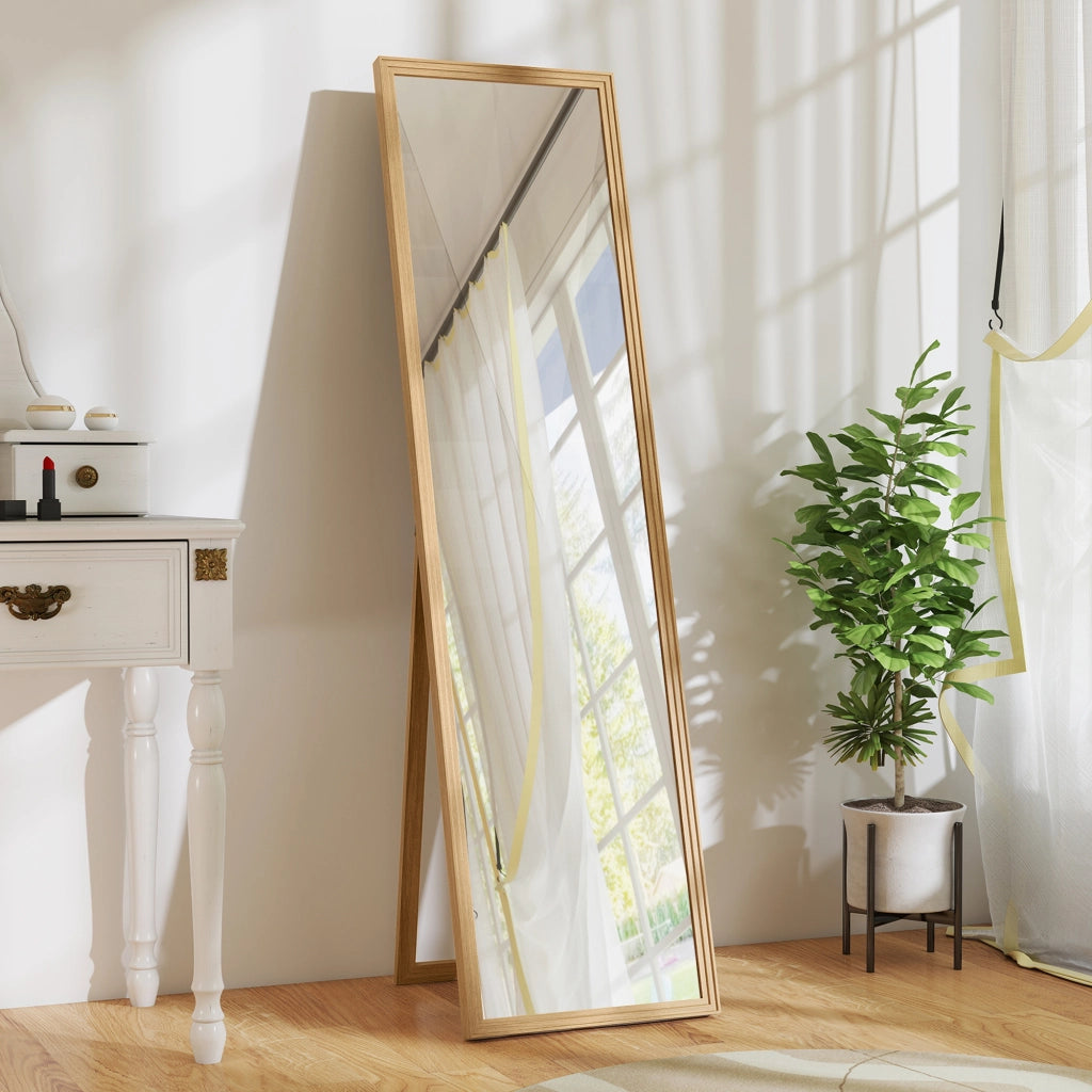 Specchio intero con piedistallo ¨C zephmum ¨C Naturale 40x150 cm