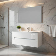 Composizione mobile bagno sospeso con cassetti cm 90 mod. TALIA - Bianco Lucido