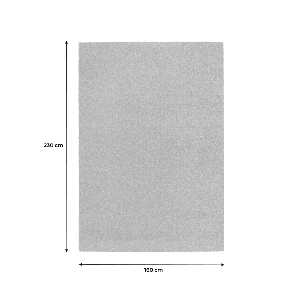 Tappeto per interni in velluto riccio color crema, 160 x 230 cm i