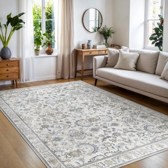 Tappeto Bohemiano per Sala da Pranzo e Camera da Letto Vintage, Riscaldabile, Antiscivolo, Lavabile, Dimensioni 160x230cm