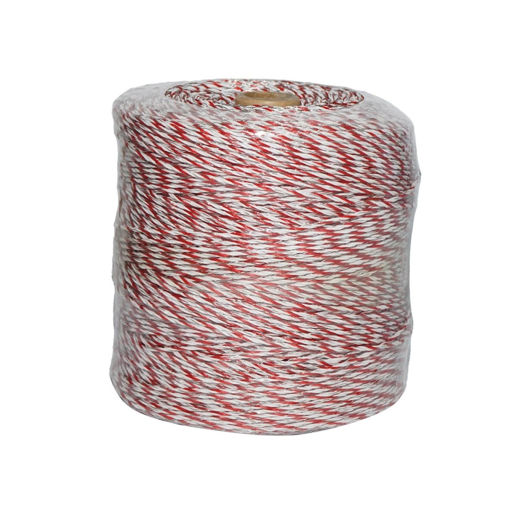 Filo per Recinto Elettrico, Lunghezza 500 mt, Ø3mm. 4x0.3mm. SS, 0.5 Ohm/m, colore Bianco/Rosso, Recinzioni Elettriche Baisan