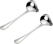 Due cucchiai in acciaio inossidabile a forma di anatra con cucchiaio per salsine e cucchiaio con beccuccio per servire salse