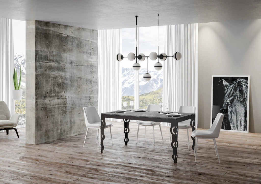 Tavolo Allungabile 120-224x90x80 cm Karamay Evolution Cemento