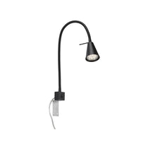 Applique Moderna Tuso Metallo Nero 1 Luce Gu10 3000K