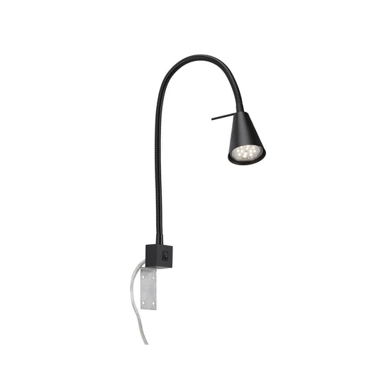 Applique Moderna Tuso Metallo Nero 1 Luce Gu10 3000K