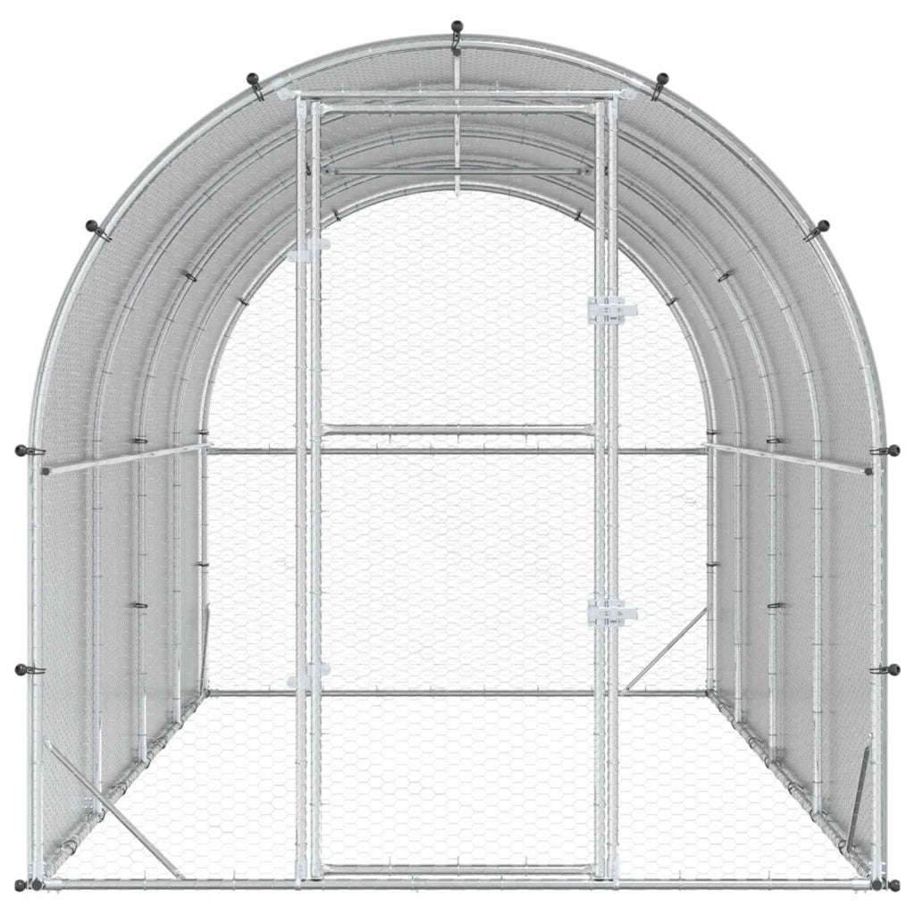 Pollaio Argento 400 x 200 x 200 cm Acciaio zincato 3434686