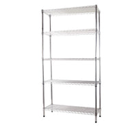 Scaffali Acciaio Cromato 5 Piani 90X35Xh180