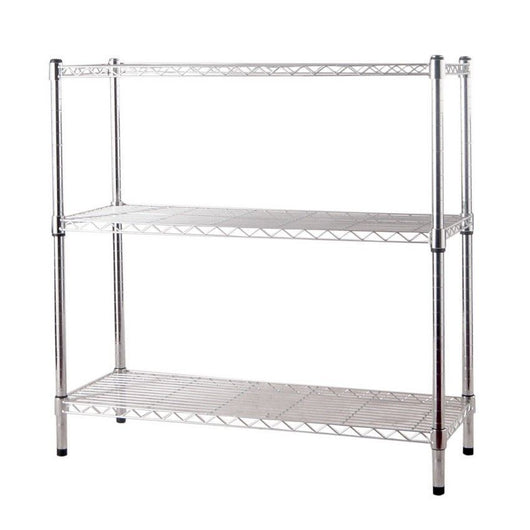 Scaffale Acciaio Cromato 3 Piani 90X35Xh90