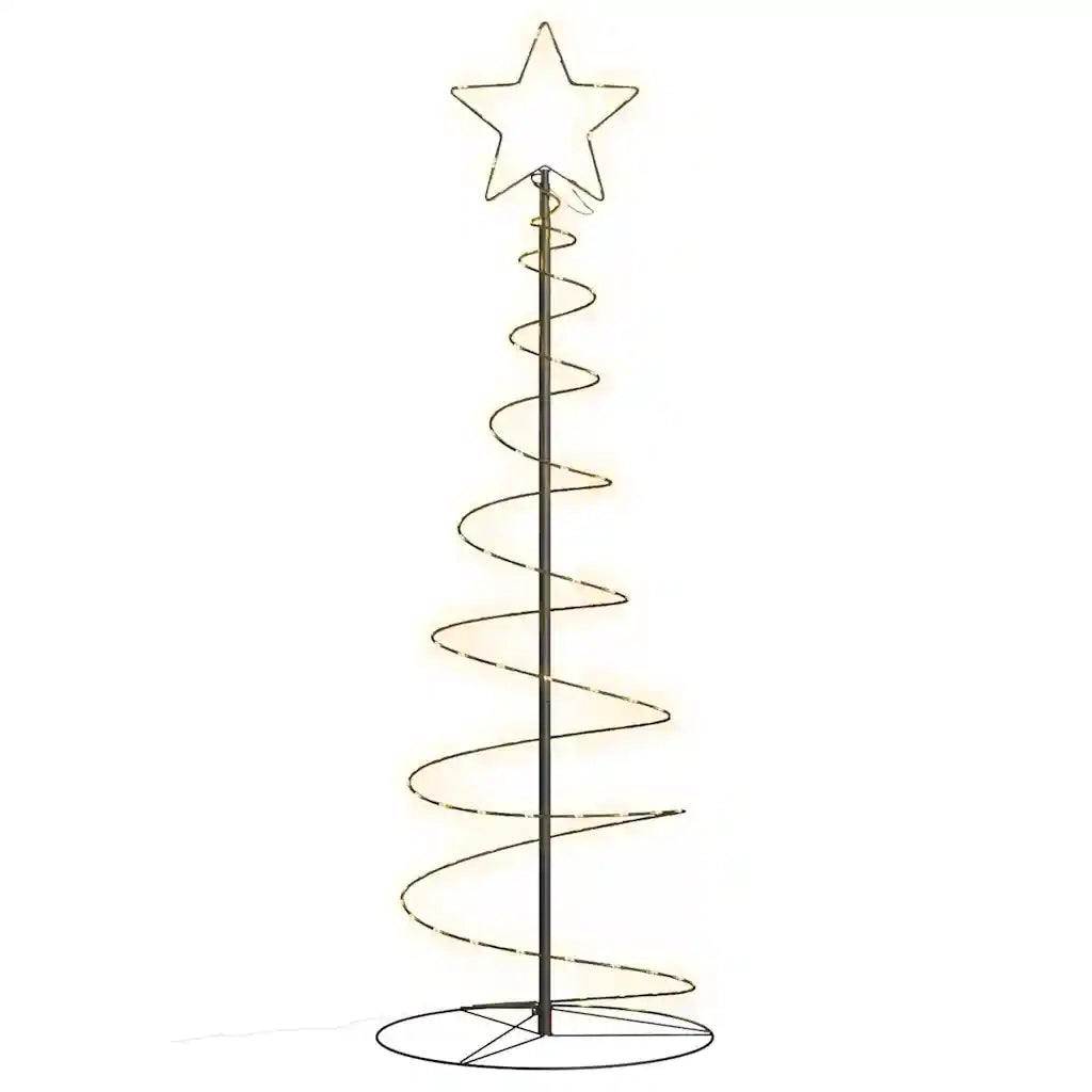 Albero di Natale | Decorazioni natalizie a LED 100 LED Bianco Caldo 150 cm
