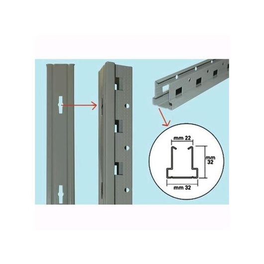 Montanti Lb1 Ral 7038 A.G774-12 Cm.250