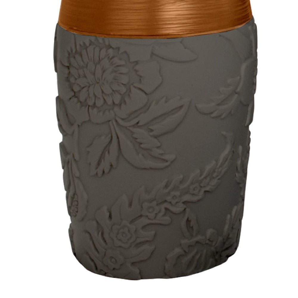 Bicchiere con finitura rame - serie damasco