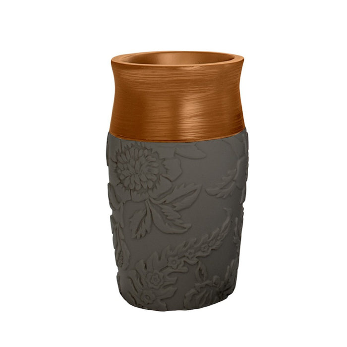 Bicchiere con finitura rame - serie damasco