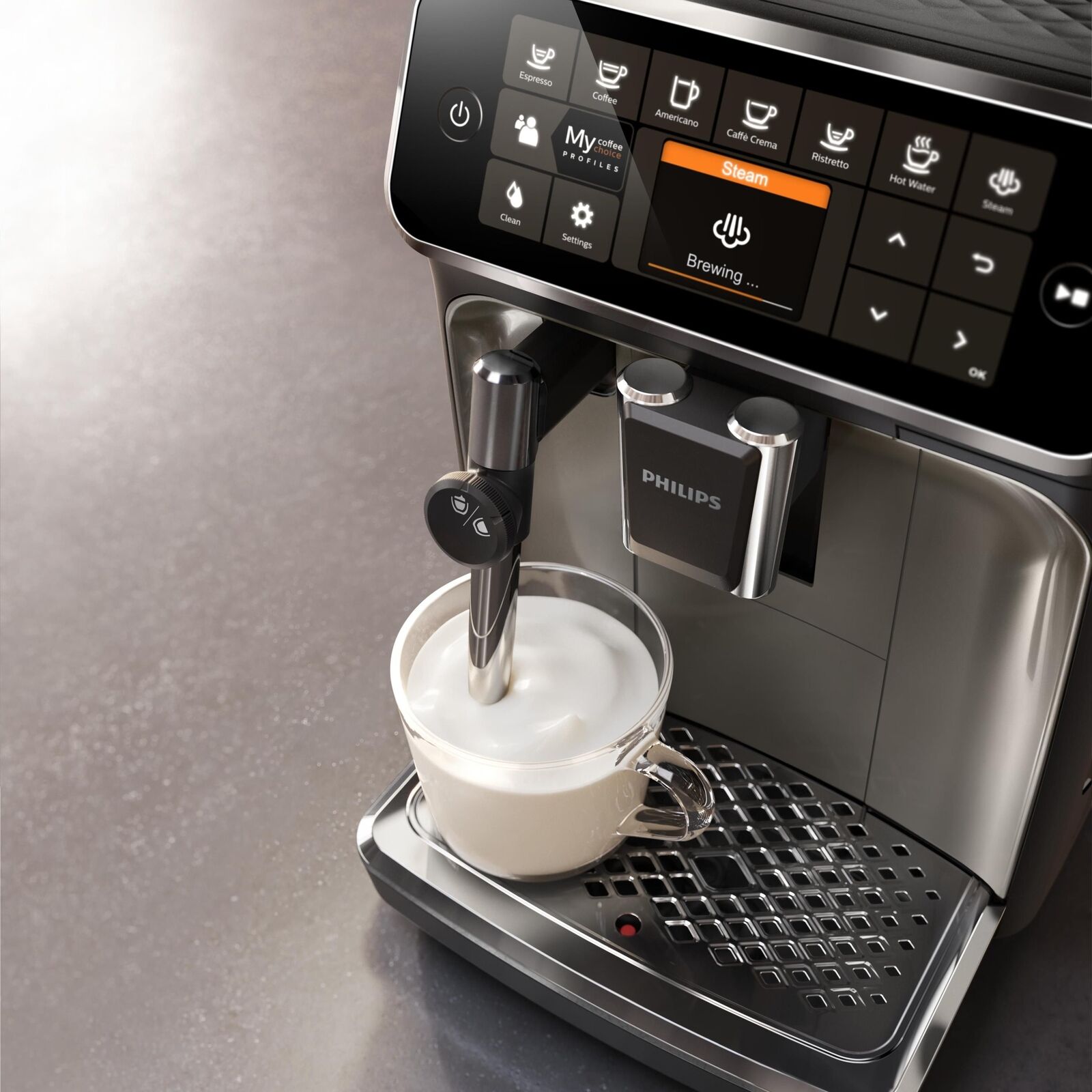 Philips 4300 series EP4327/90 Macchina da caffè automatica, 6 bevande, montalatte, 1.8 L, macine in ceramica