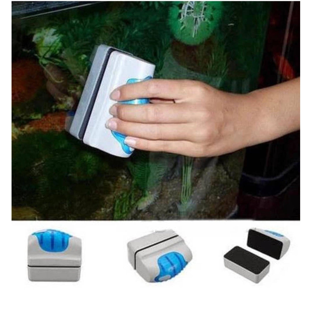 Trade Shop - Pulitore Magnetico Tergi Vetro Per Acquario Spazzola Calamita Pulizia Rs-06 -